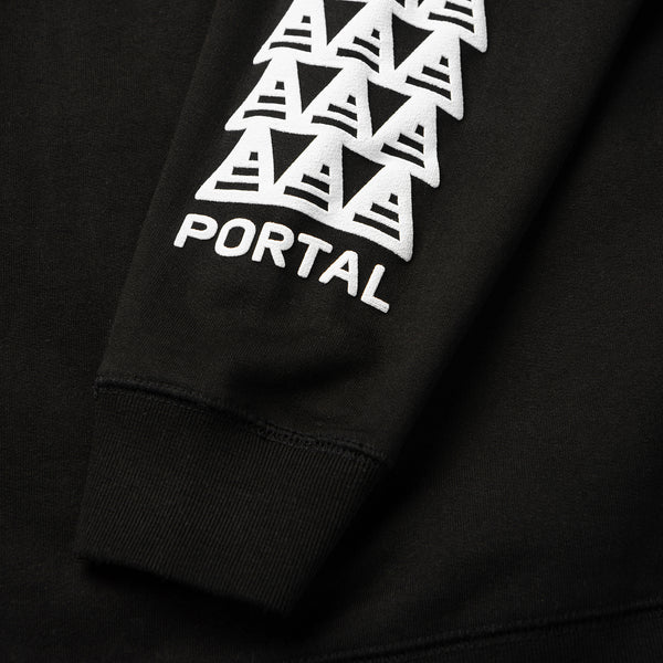 PORTAL Organic Cotton Hoodie | Black 90s PUFF