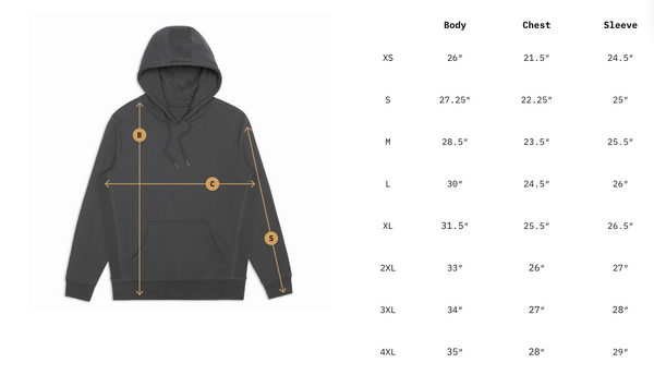 PORTAL Organic Cotton Hoodie | Black 90s PUFF