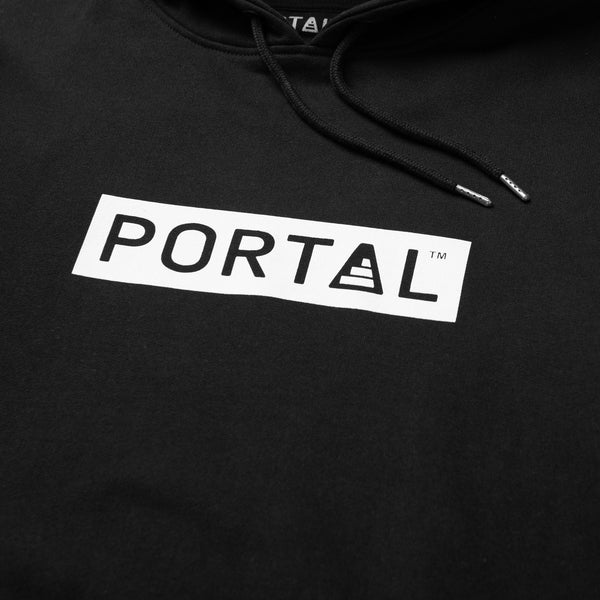 PORTAL Organic Cotton Hoodie | Black 90s PUFF